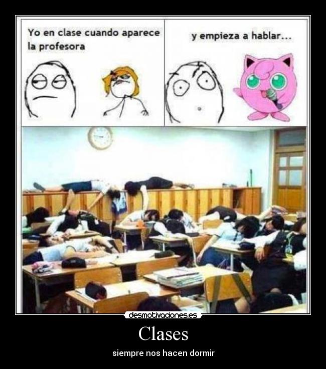 Clases - siempre nos hacen dormir