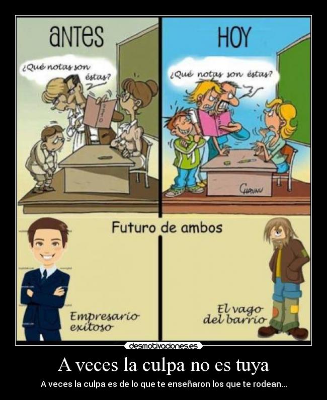 A veces la culpa no es tuya - A veces la culpa es de lo que te enseñaron los que te rodean...