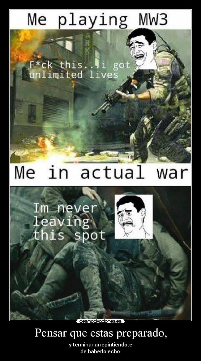 Pensar que estas preparado, - 