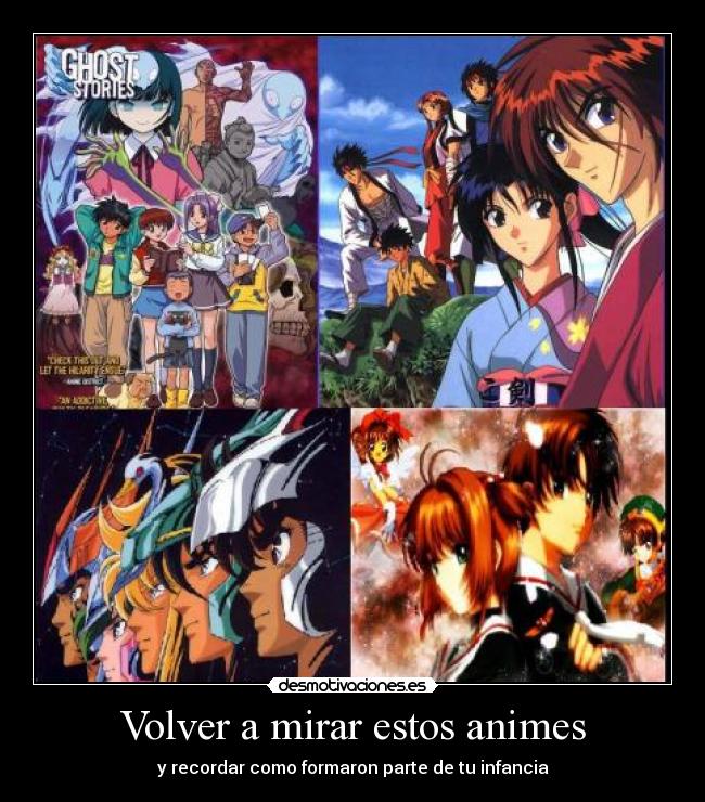 carteles volver mirar animes infancia desmotivaciones