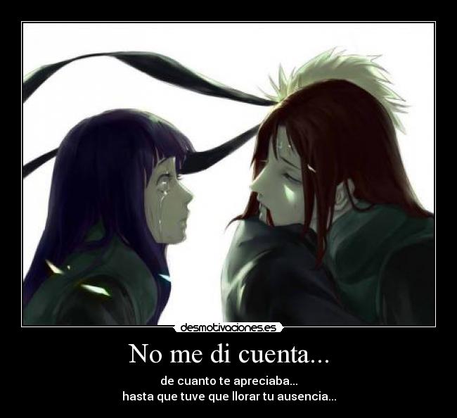 No me di cuenta... -