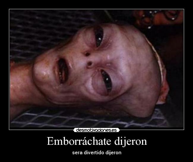 carteles emborrachate dijeron sera divertido dijeron desmotivaciones