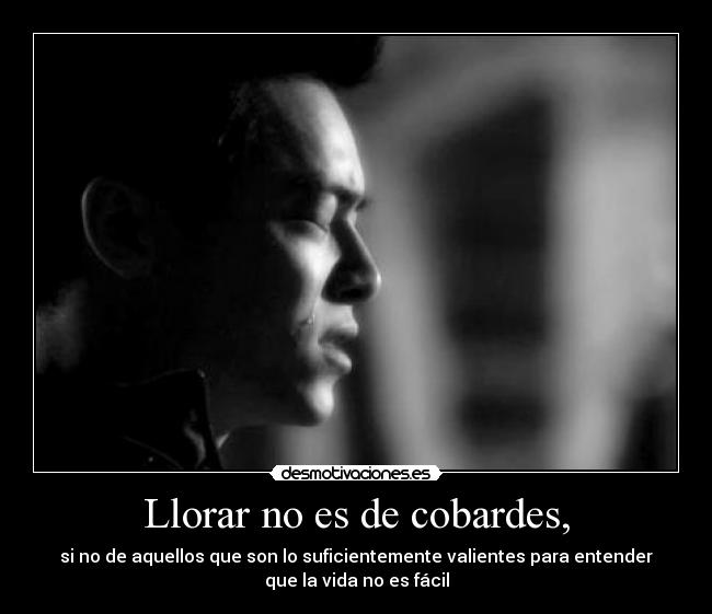 carteles llorar llorar theking2hearts cobardes valientes blancoynegro desmotivaciones