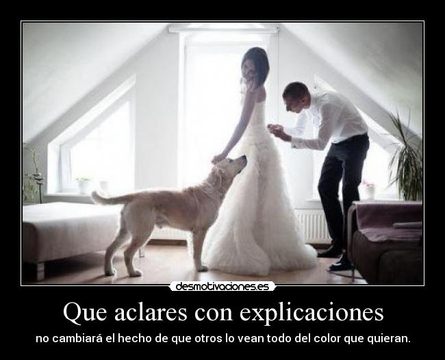 Que aclares con explicaciones - no cambiará el hecho de que otros lo vean todo del color que quieran.