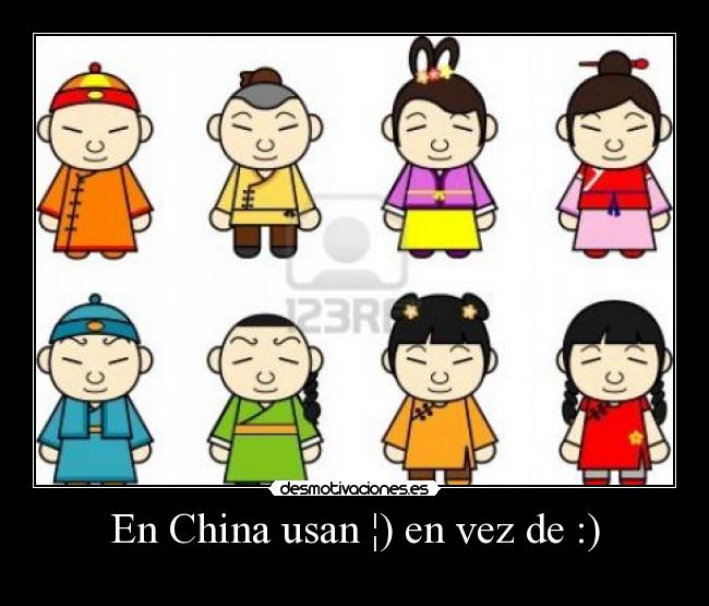 En China usan ¦) en vez de :) - 