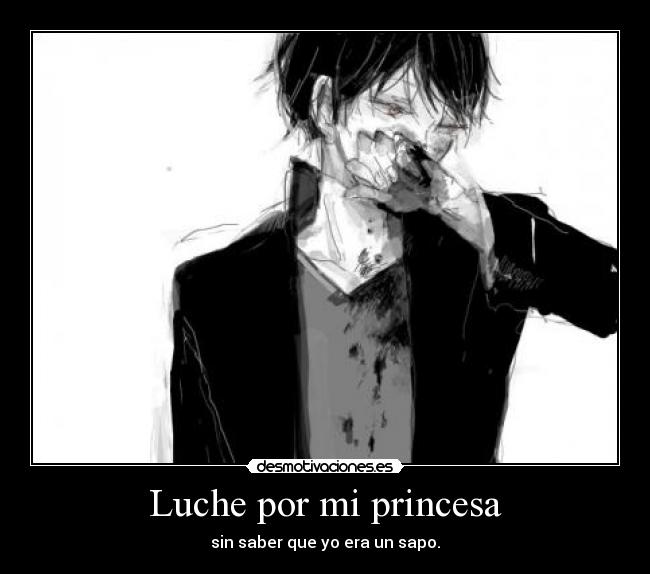 Luche por mi princesa - sin saber que yo era un sapo.