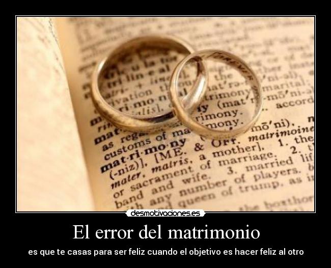 El error del matrimonio - 