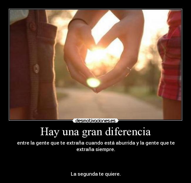 Hay una gran diferencia -