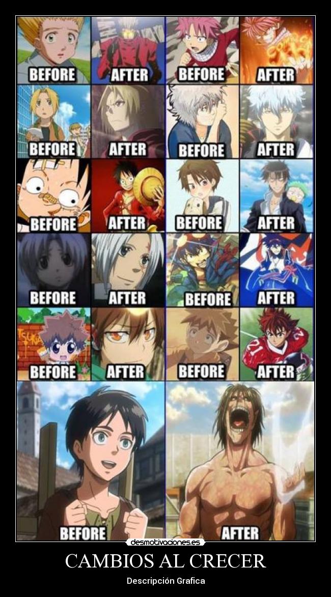 CAMBIOS AL CRECER -