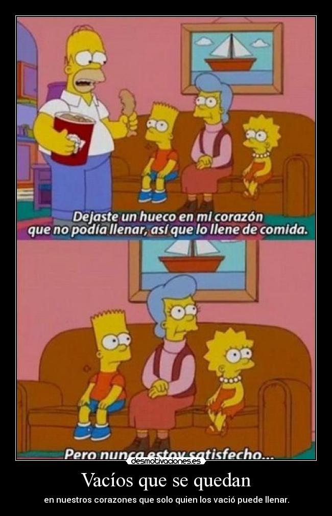 carteles los simpsons vacios corazones desmotivaciones