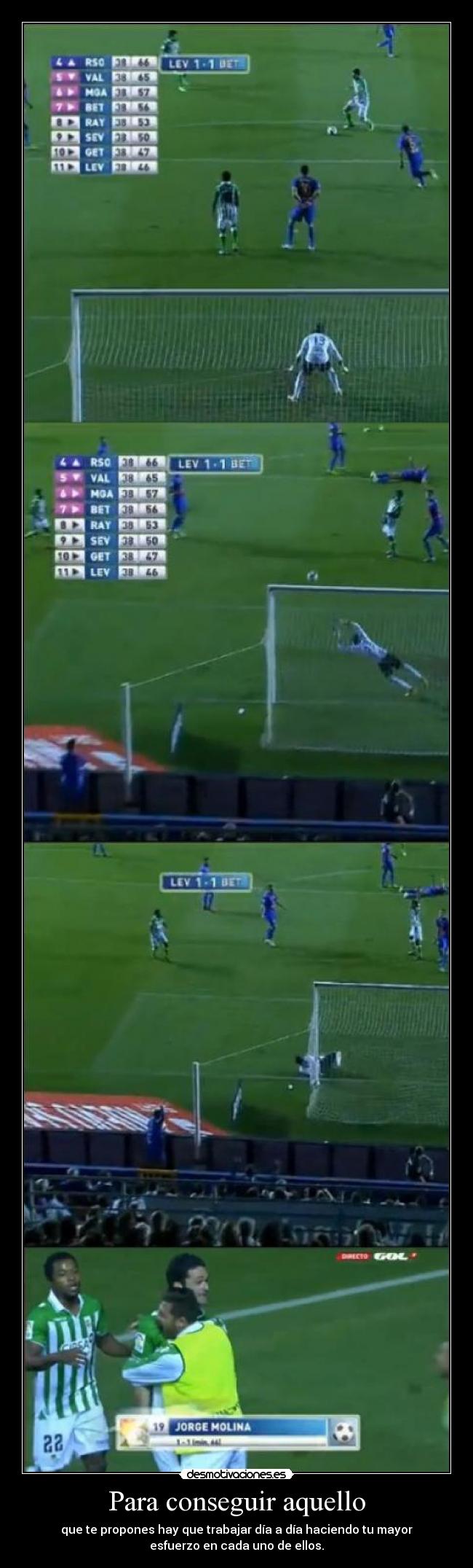 Para conseguir aquello - que te propones hay que trabajar día a día haciendo tu mayor
esfuerzo en cada uno de ellos.