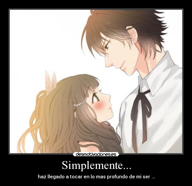 carteles simplemente haz llegado tocar mas profundo ser anime pareja sonrojo desmotivaciones