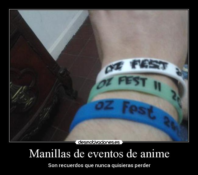 Manillas de eventos de anime - 