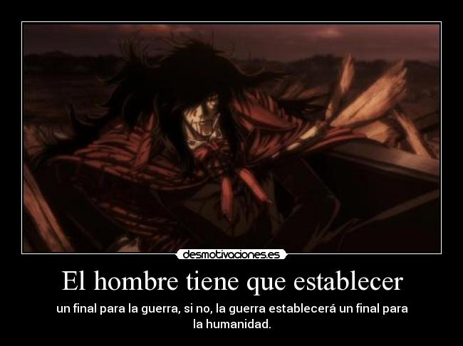 El hombre tiene que establecer -