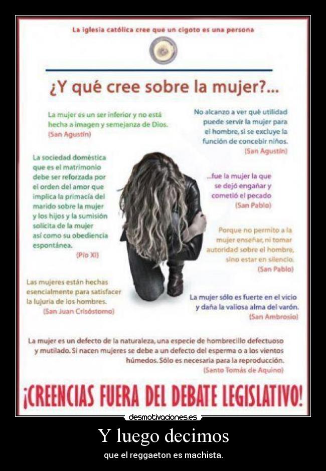 Y luego decimos - que el reggaeton es machista.