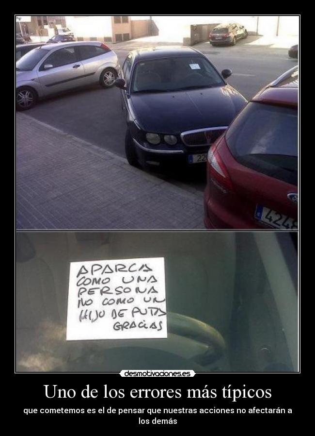 Uno de los errores más típicos - 