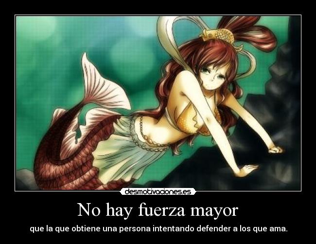 carteles shirahoshi anime one piece sirena amor fuerza desmotivaciones