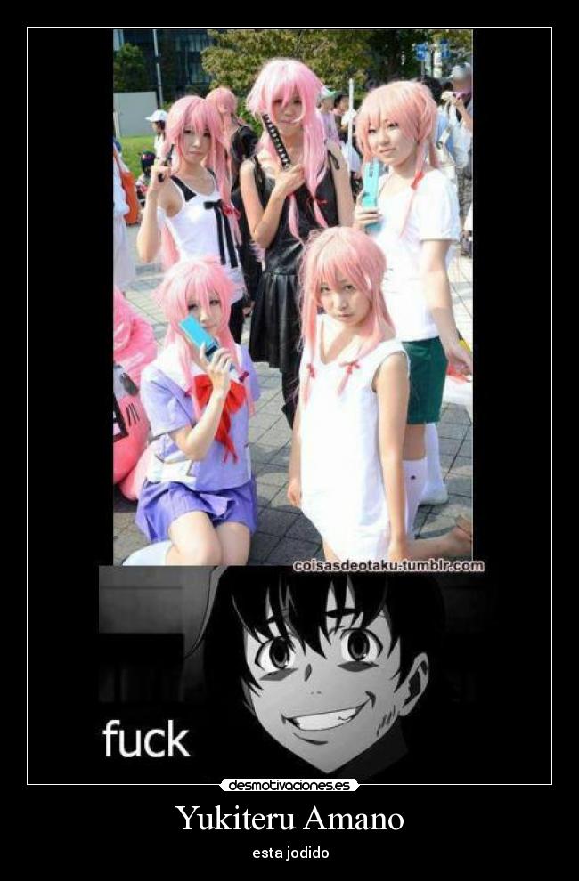 carteles mirai nikki desmotivaciones