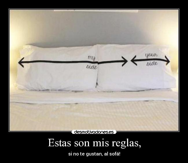Estas son mis reglas, -