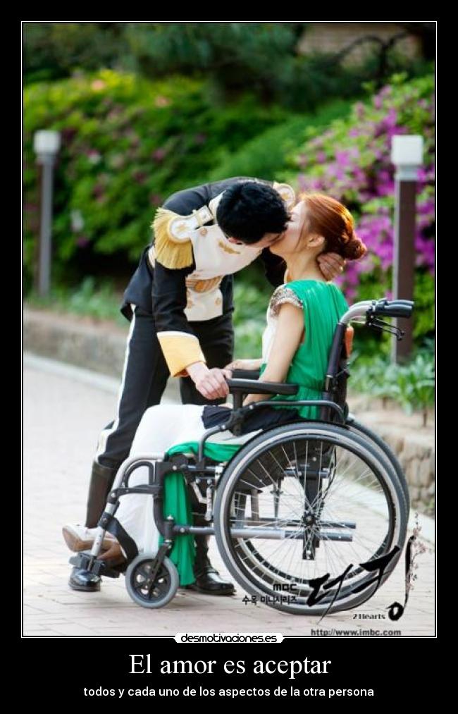 El amor es aceptar - todos y cada uno de los aspectos de la otra persona