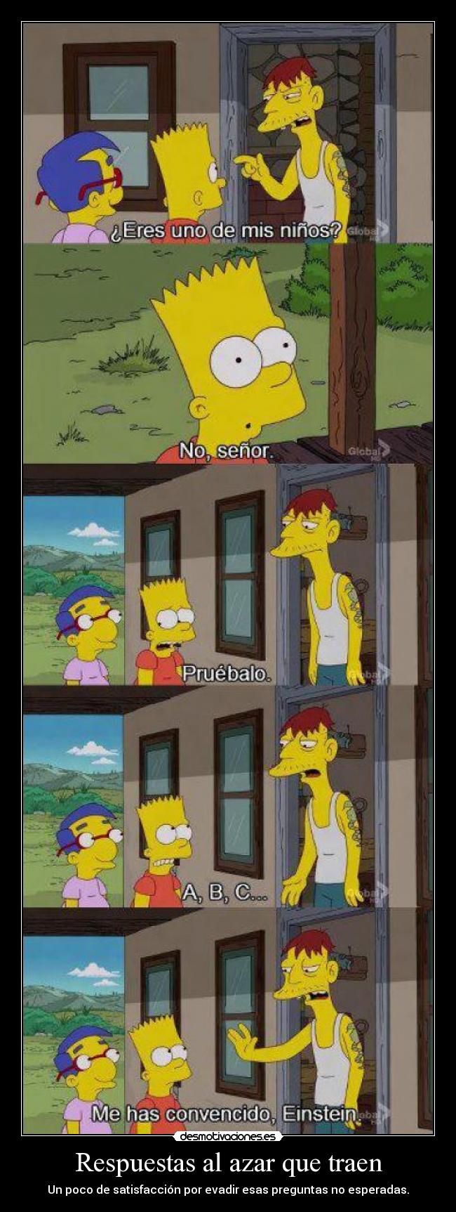 carteles bart milhouse jajaja felicidad desmotivaciones