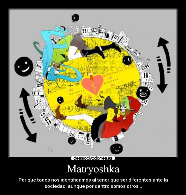 carteles vocaloid matryoshka miku gumi desmotivaciones