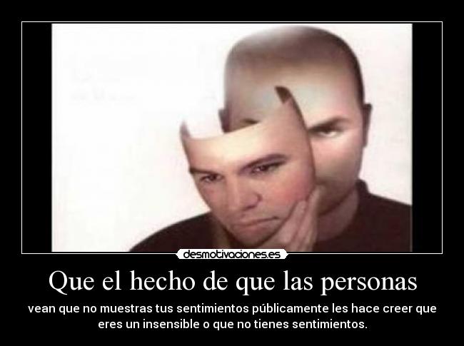 Que el hecho de que las personas - 