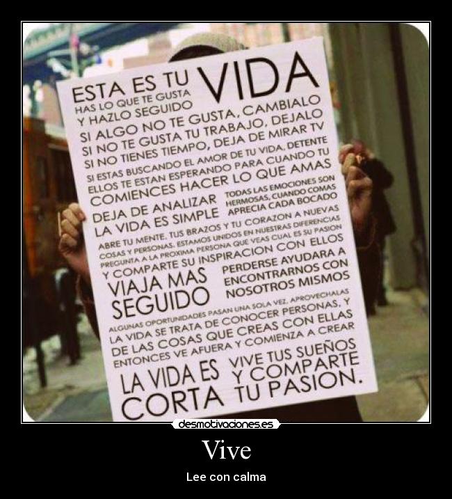Vive - Lee con calma