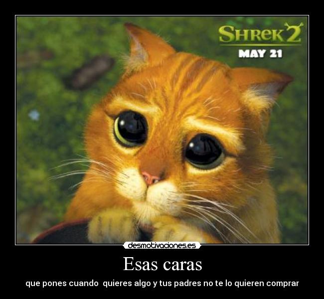 Esas caras - que pones cuando  quieres algo y tus padres no te lo quieren comprar