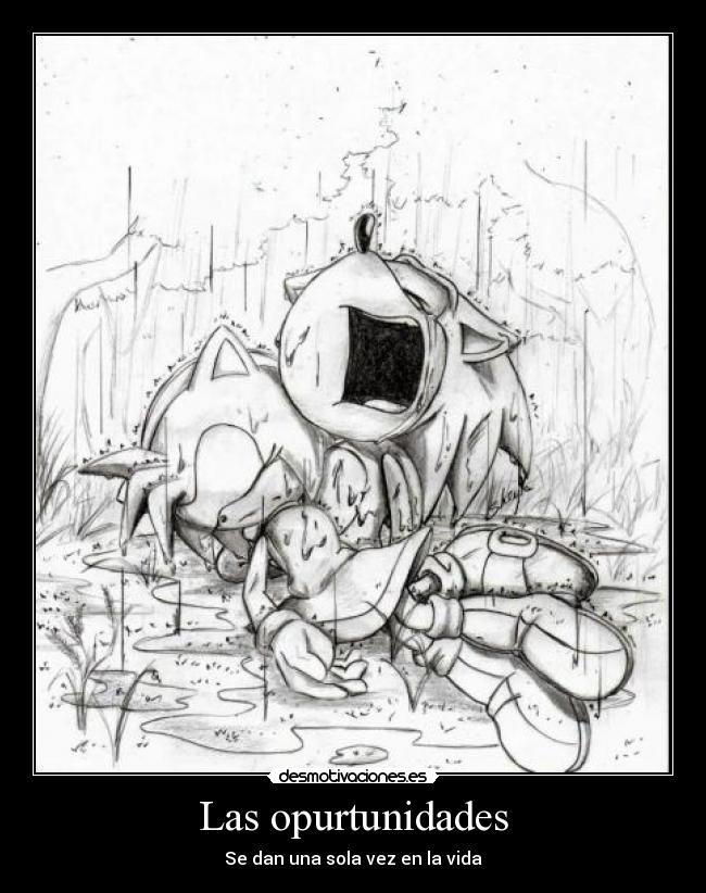Las opurtunidades - Se dan una sola vez en la vida