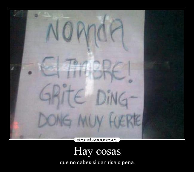 Hay cosas -