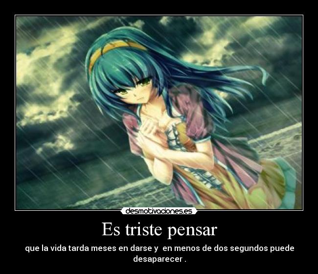 carteles anime triste vida desmotivaciones