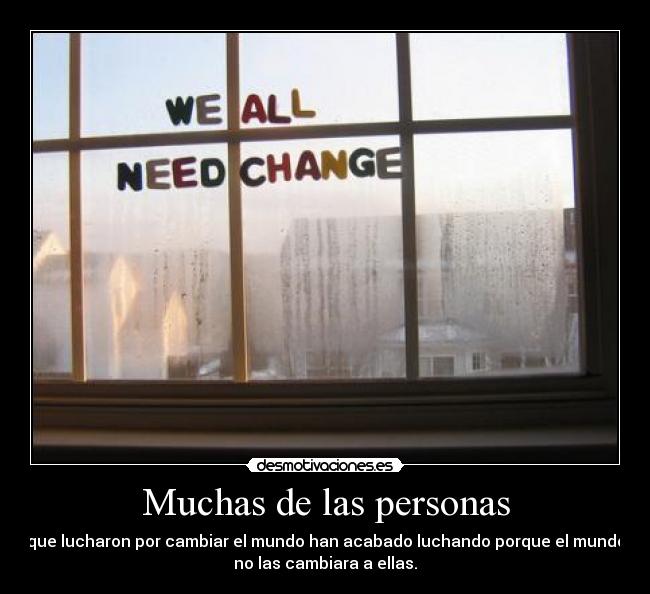 Muchas de las personas -