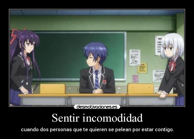 carteles anime date live origami tohka peleando por estar con shido doni desmotivaciones