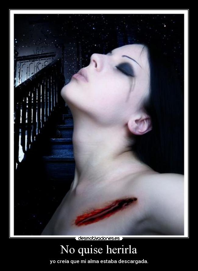 No quise herirla -