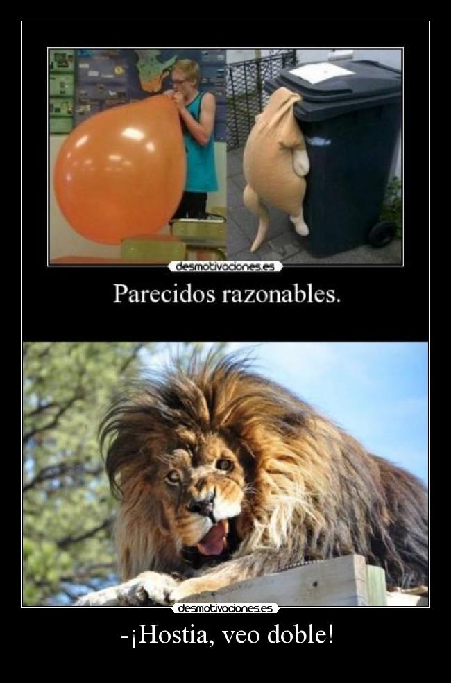 -¡Hostia, veo doble! -