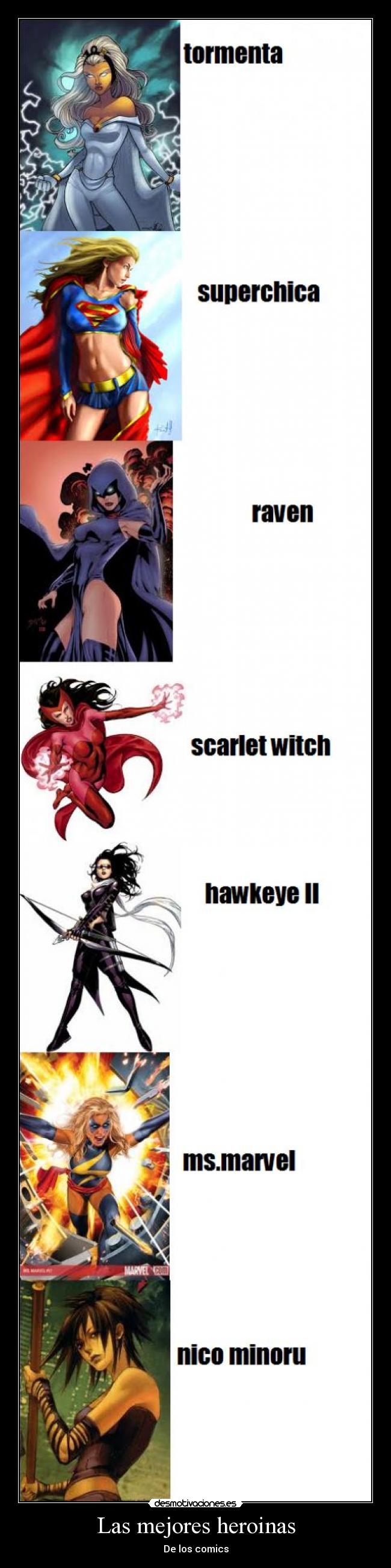 Las mejores heroinas -