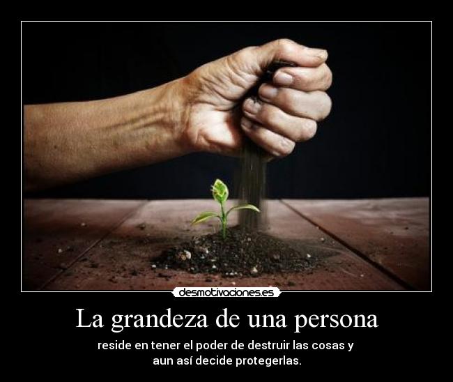 La grandeza de una persona -