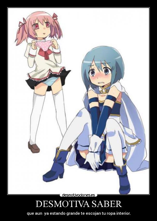DESMOTIVA SABER - que aun ya estando grande te escojan tu ropa interior.