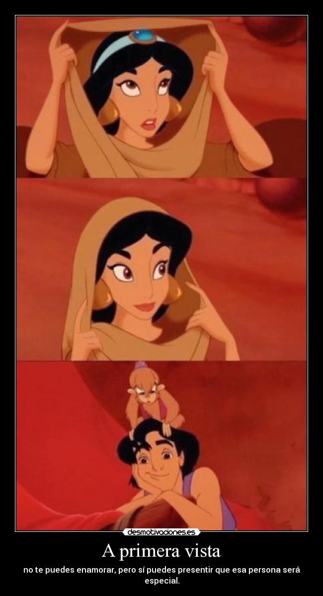 A primera vista - no te puedes enamorar, pero sí puedes presentir que esa persona será especial.