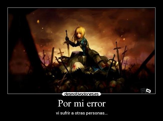 carteles anime error fatestaynight fatezero desmotivaciones