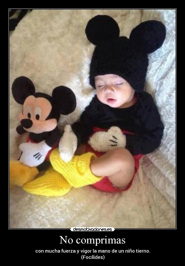 carteles comprimas con mucha fuerza vigor mano nino tierno focilides desmotivaciones
