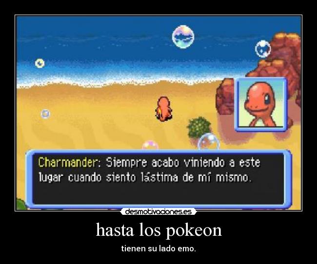 hasta los pokeon - tienen su lado emo.