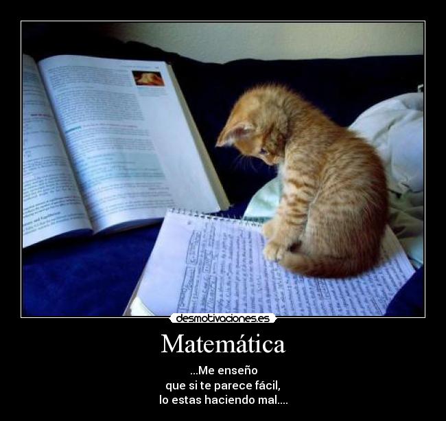 Matemática - ...Me enseño
 que si te parece fácil, 
lo estas haciendo mal....