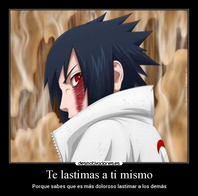 Te lastimas a ti mismo -