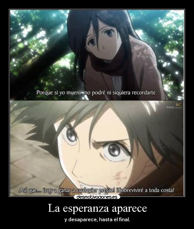 La esperanza aparece -