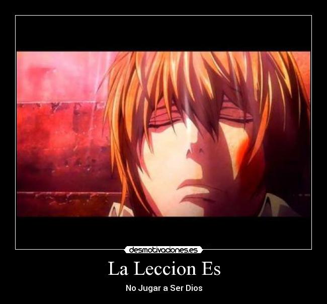 La Leccion Es - No Jugar a Ser Dios