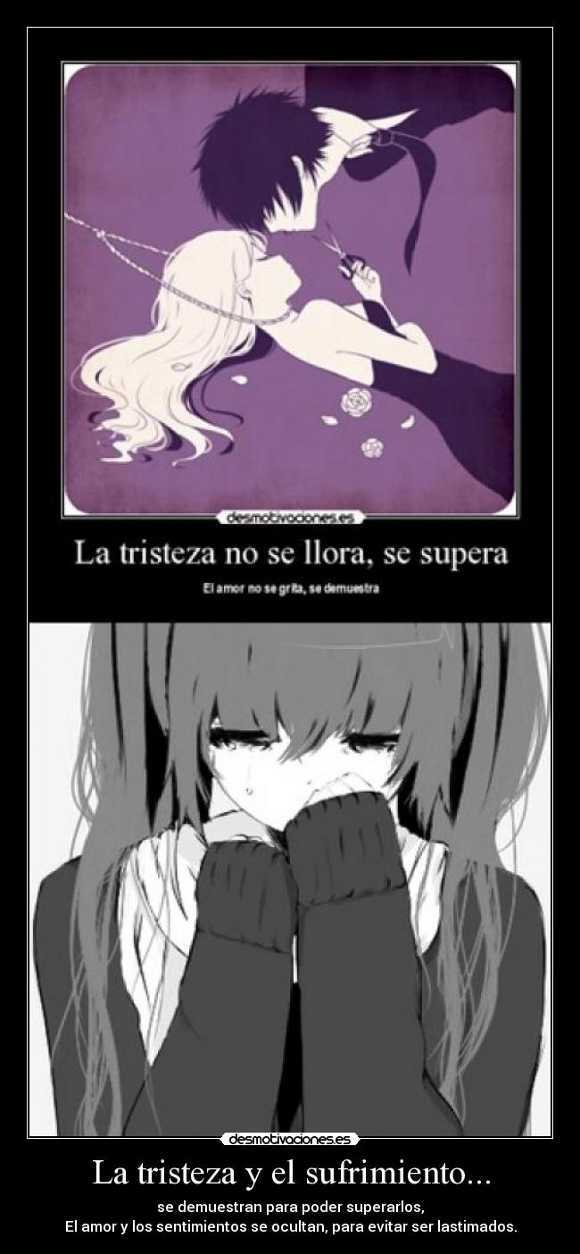 La tristeza y el sufrimiento... -