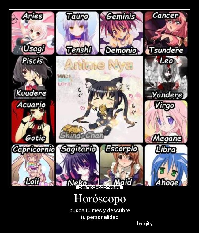 carteles anime horoscopo desmotivaciones