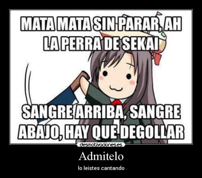 Admitelo - lo leistes cantando